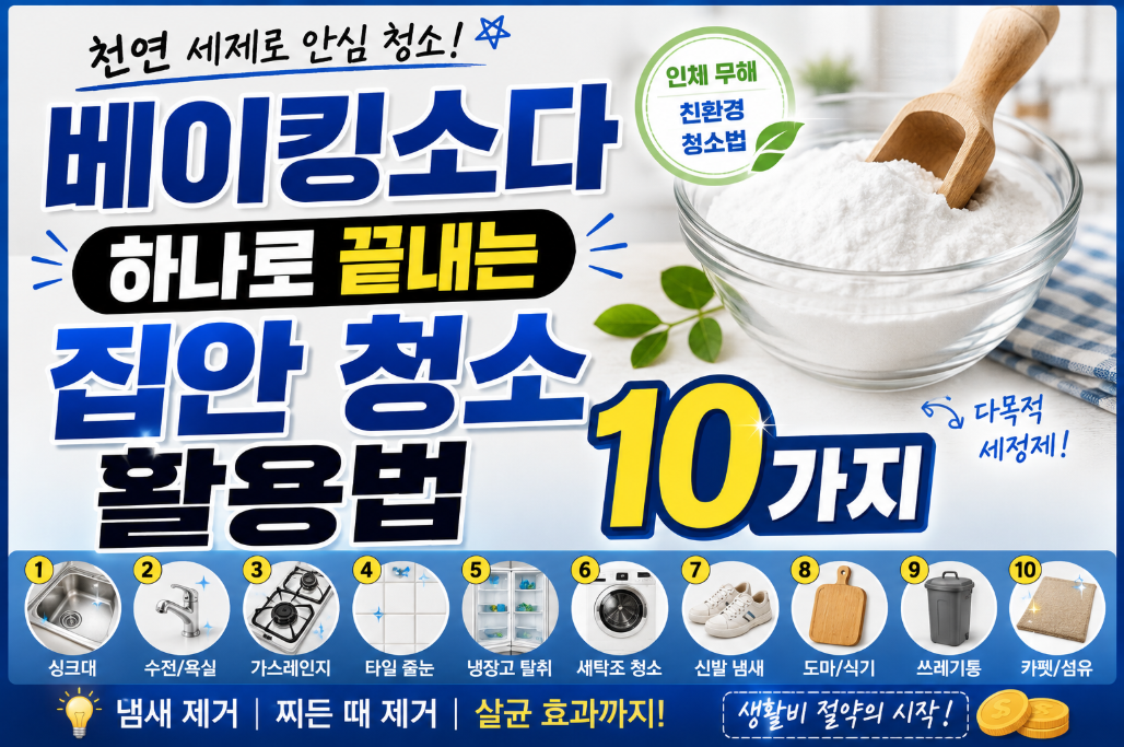 베이킹소다로 집안청소 활용법 썸네일